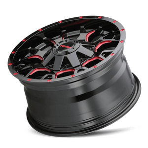 Mayhem WARRIOR Gloss black milled prism red 18x9 +18 6x135|6x139.7mm 106mm