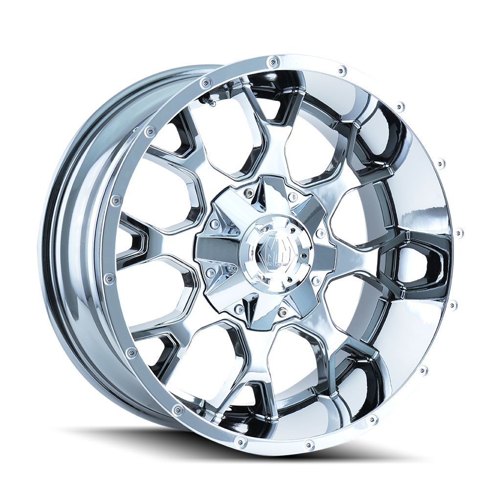 Mayhem WARRIOR Chrome 20x9 +18 8x165.1|8x170mm 130.8mm - Wheelwiz