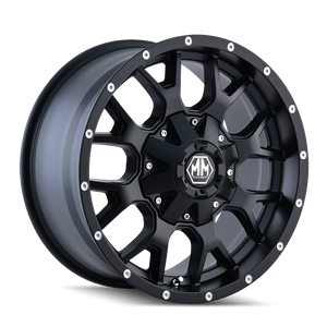 Mayhem WARRIOR Matte black 17x9 -12 8x165.1|8x170mm 130.8mm - Wheelwiz