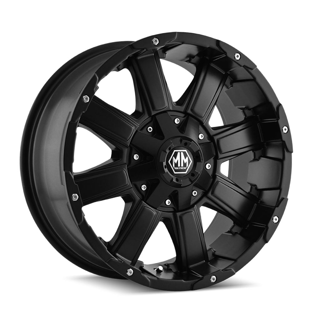 Mayhem CHAOS Matte black 20x9 +18 6x139.7mm 108mm - WheelWiz