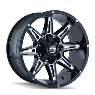 Mayhem RAMPAGE Gloss black milled 18x9 +18 5x114.3|5x127mm 87mm