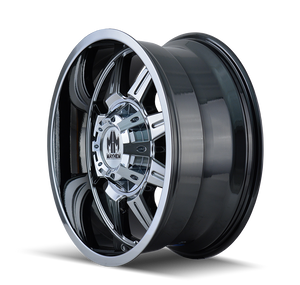 Mayhem MONSTIR Chrome 20x10 -12 8x165.1|8x170mm 130.8mm - Wheelwiz