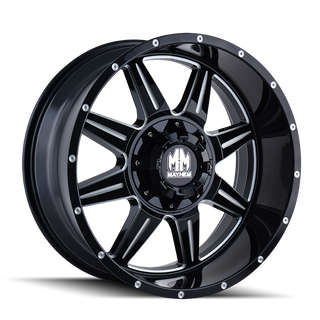 Mayhem MONSTIR Gloss black milled 17x9 -12 6x135|6x139.7mm 106mm
