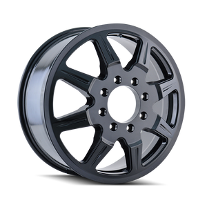 Mayhem MONSTIR Gloss black milled 20x8.25 -160 8x170mm 124.9mm - Wheelwiz