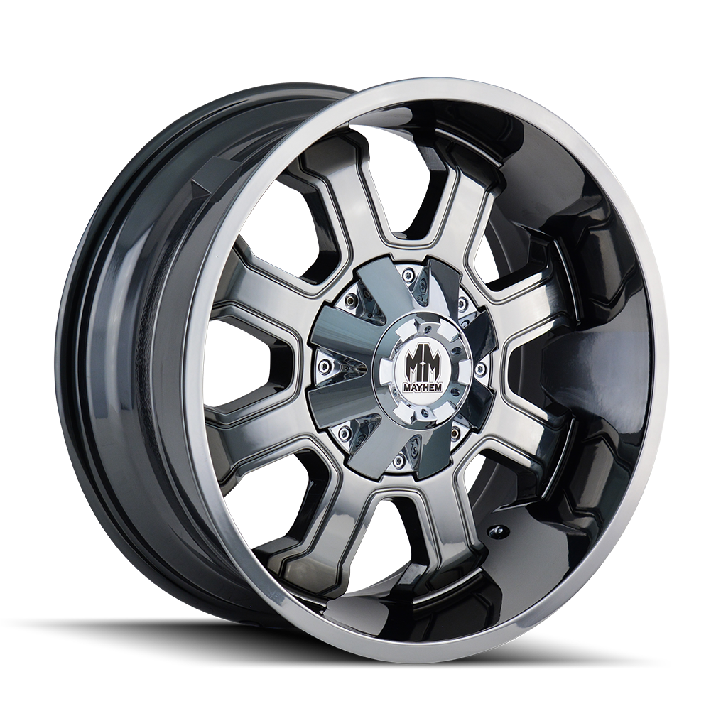 Mayhem FIERCE Chrome 20x9 +18 8x165.1|8x170mm 130.8mm - Wheelwiz
