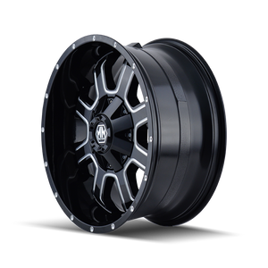 Mayhem FIERCE Black/milled 17x9 +18 8x165.1mm 130.8mm - Wheelwiz