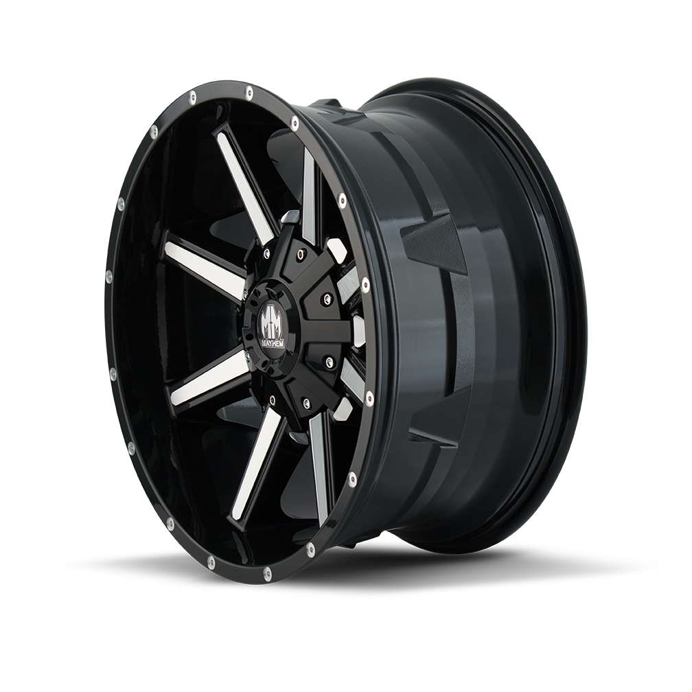 Mayhem ARSENAL Gloss black machined 17x9 +18 6x120|6x139.7mm 78.1mm - Wheelwiz