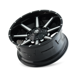 Mayhem ARSENAL Gloss black machined 17x9 +18 8x165.1|8x170mm 130.8mm - Wheelwiz