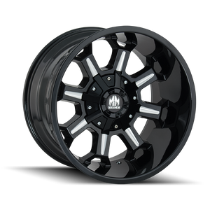 Mayhem COMBAT Gloss black milled 17x9 +18 5x114.3|5x127mm 87mm - Wheelwiz