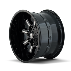 Mayhem COMBAT Gloss black milled 20x9 0 6x135|6x139.7mm 106mm - Wheelwiz