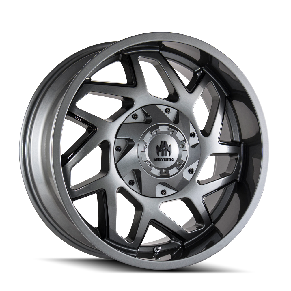 Mayhem HATCHET Gloss gunmetal 20x9 +18 5x139.7|5x150mm 110mm - Wheelwiz