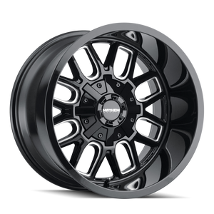Mayhem COGENT Gloss black milled 18x9 0 6x135|6x139.7mm 106mm - Wheelwiz