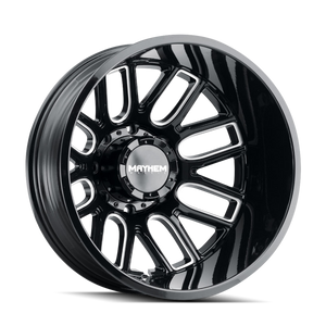 Mayhem COGENT DUALLY Gloss black milled 20x8.25 -192 8x165.1mm 121.3mm - Wheelwiz