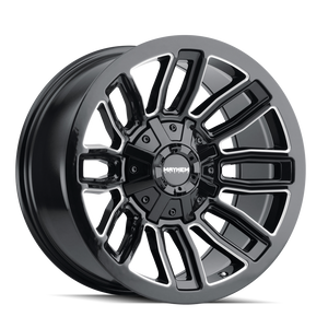 Mayhem DECOY Gloss black milled 20x9 +18 8x165.1|8x170mm 130.8mm