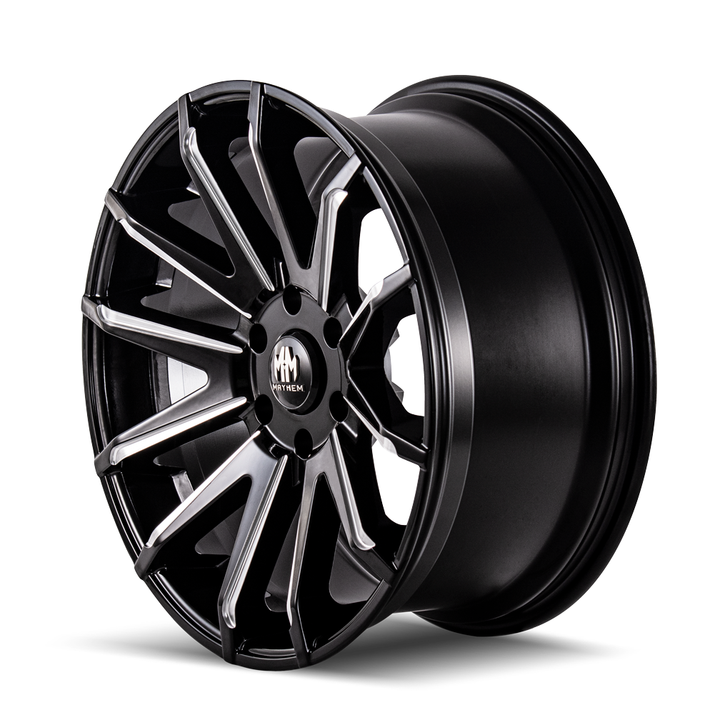 Mayhem CROSSFIRE Gloss black milled 22x9.5 +25 6x114.3mm 78.3mm - Wheelwiz