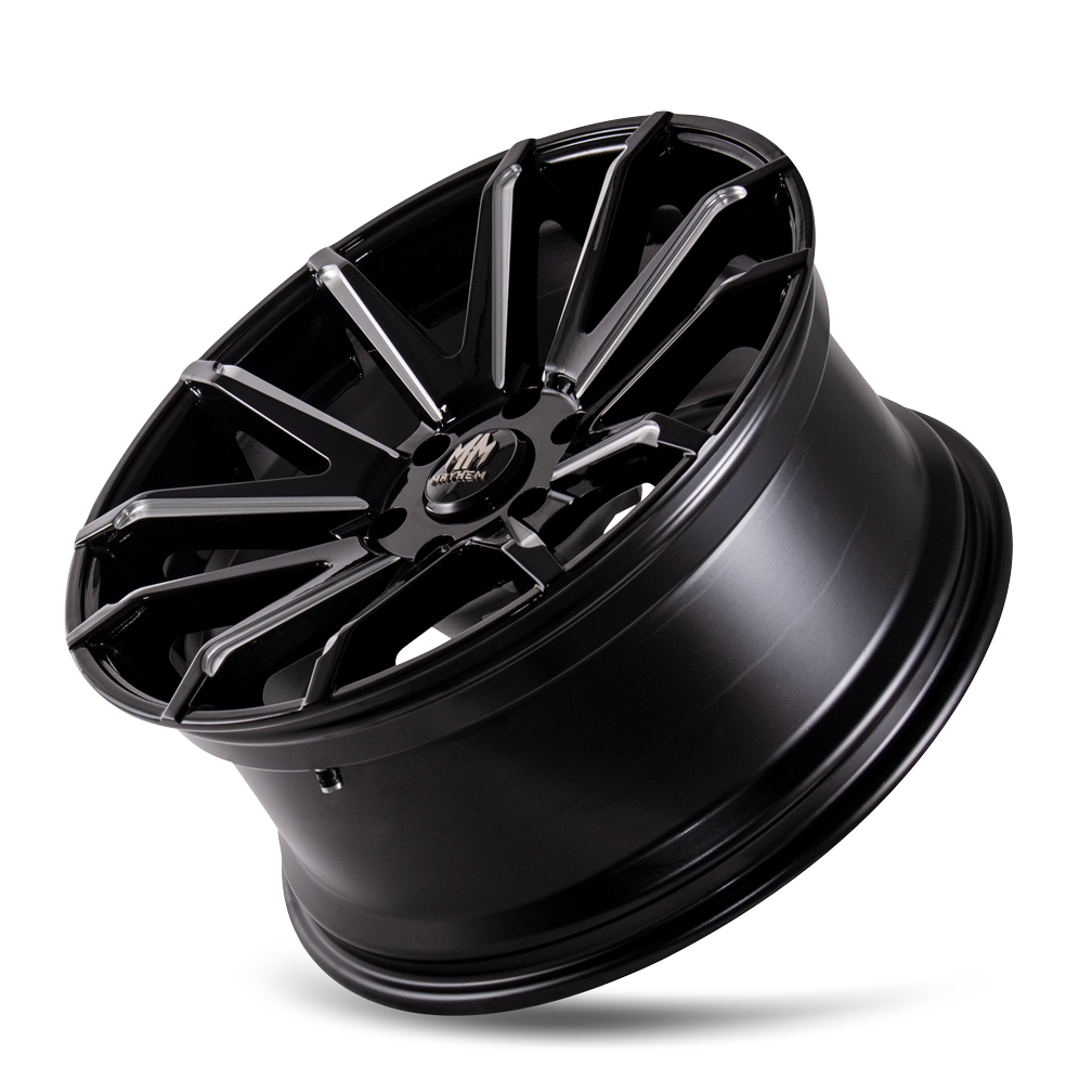 Mayhem CROSSFIRE Gloss black milled 22x9.5 +25 5x150mm 110mm - Wheelwiz