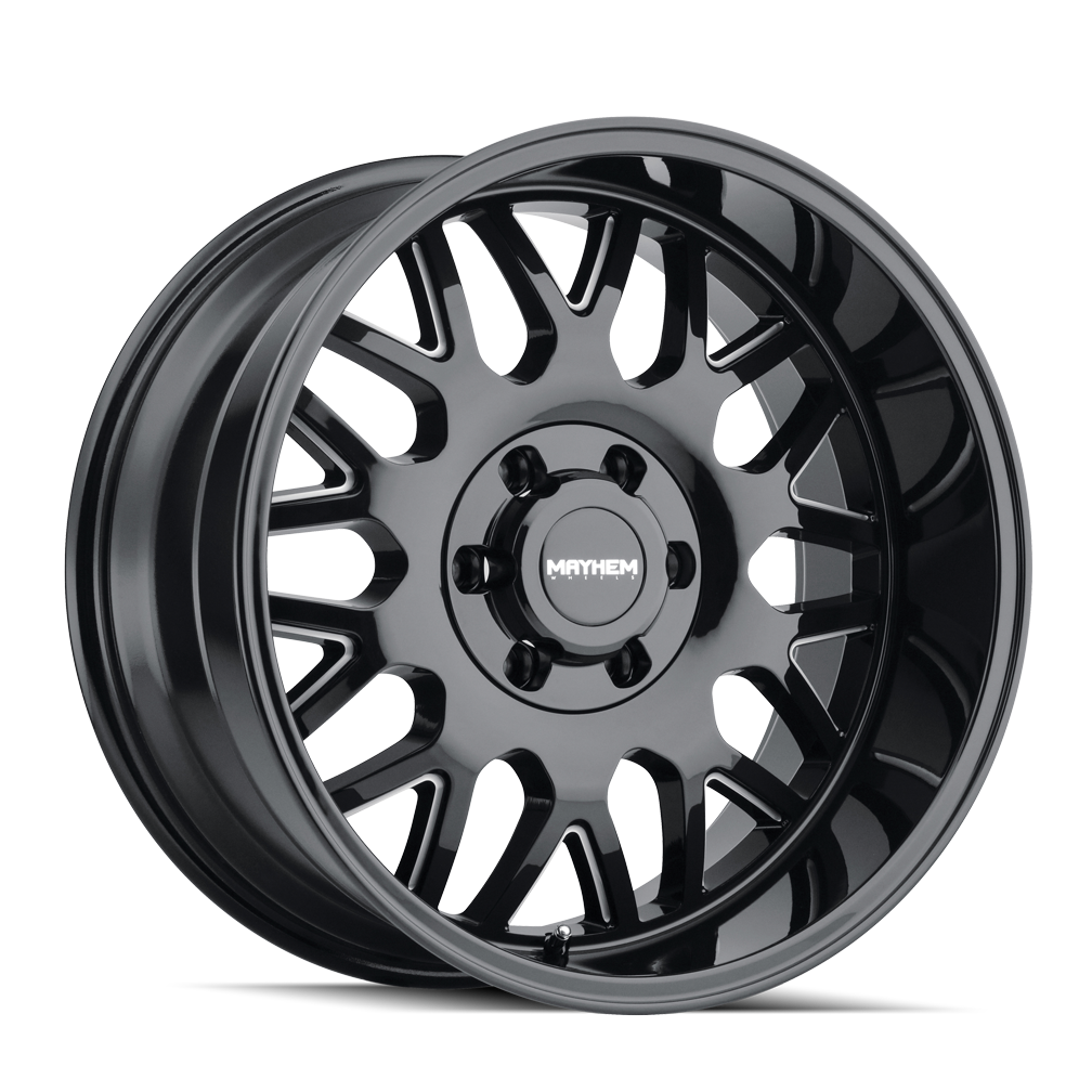 Mayhem TRIPWIRE Gloss black milled 20x9 0 8x170mm 130.8mm - Wheelwiz