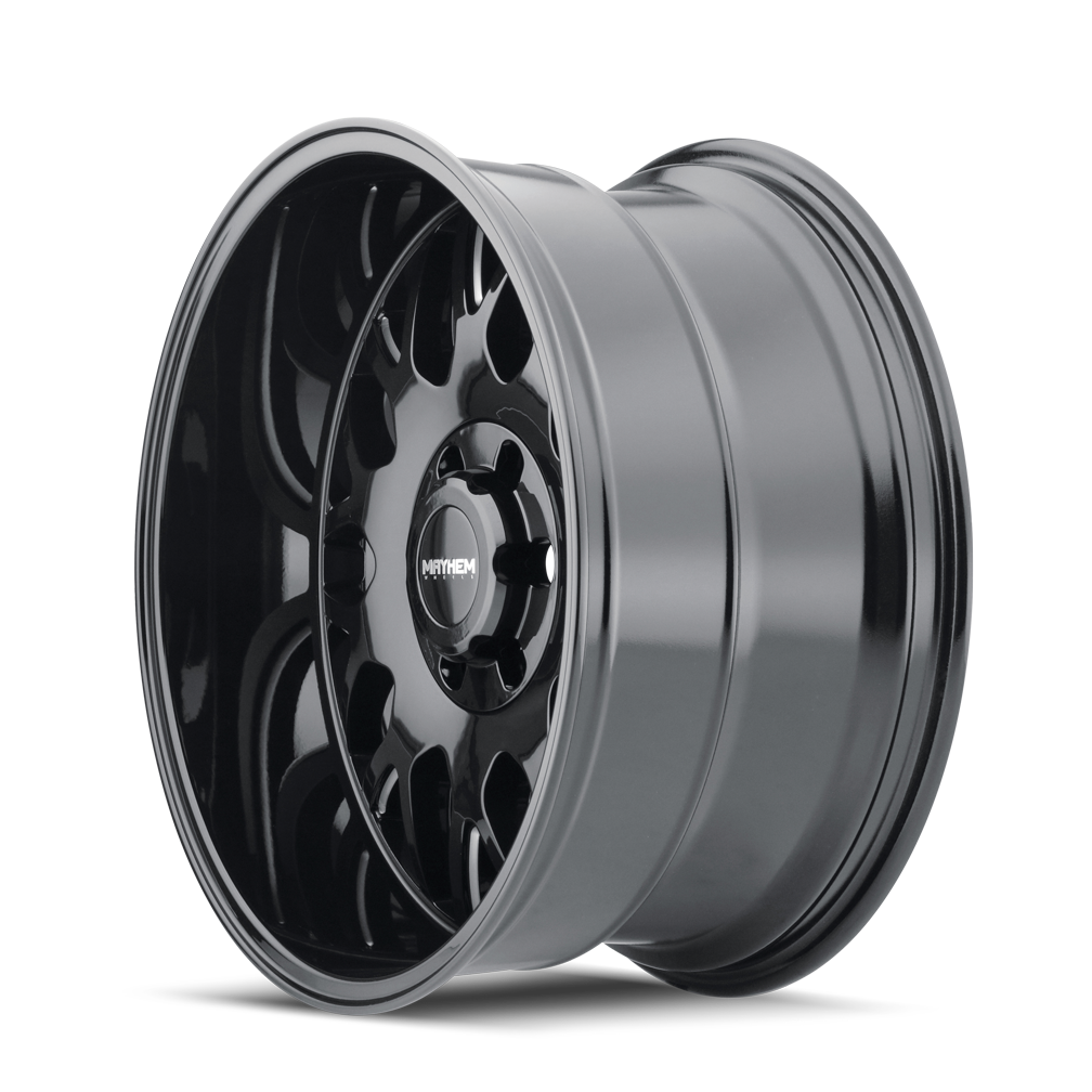 Mayhem TRIPWIRE Gloss black milled 20x9 +18 5x139.7|5x150mm 110mm - Wheelwiz