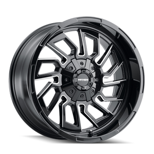 Mayhem FLYWHEEL Gloss black milled 20x9 0 8x165.1mm 125.2mm - Wheelwiz