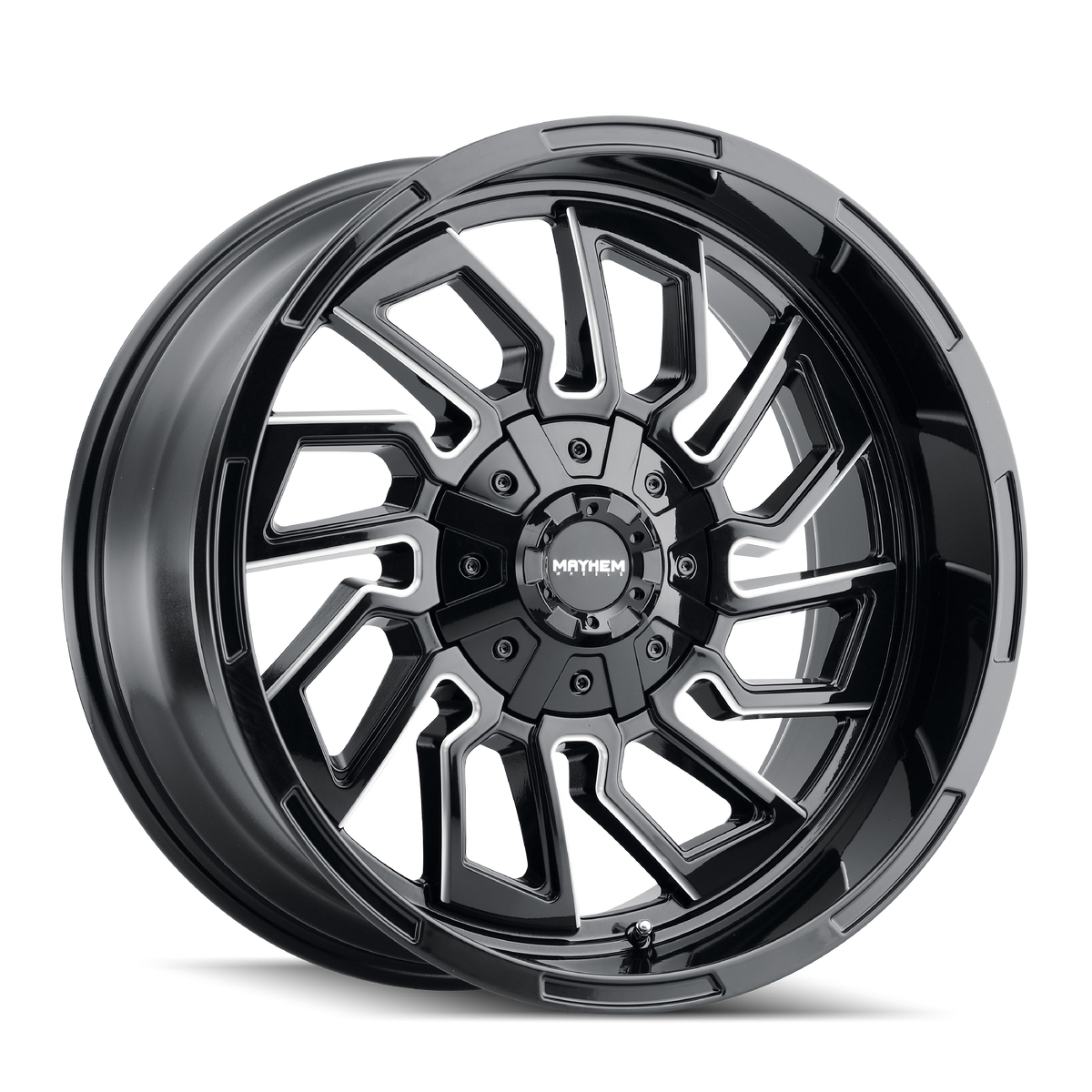 Mayhem FLYWHEEL Gloss black milled 20x9 +18 8x165.1mm 125.2mm - Wheelwiz