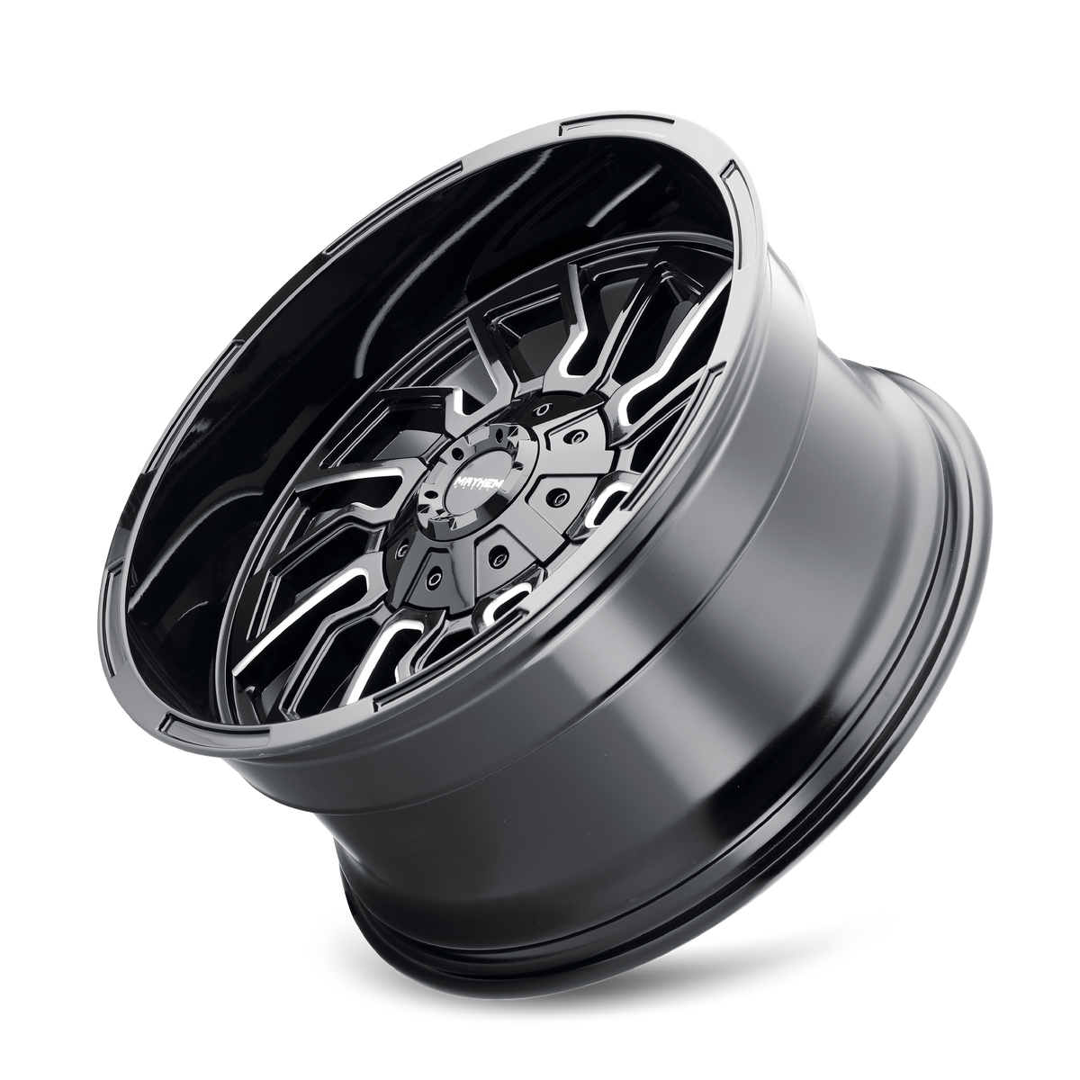 Mayhem FLYWHEEL Gloss black milled 22x10 -19 8x165.1mm 125.2mm - Wheelwiz