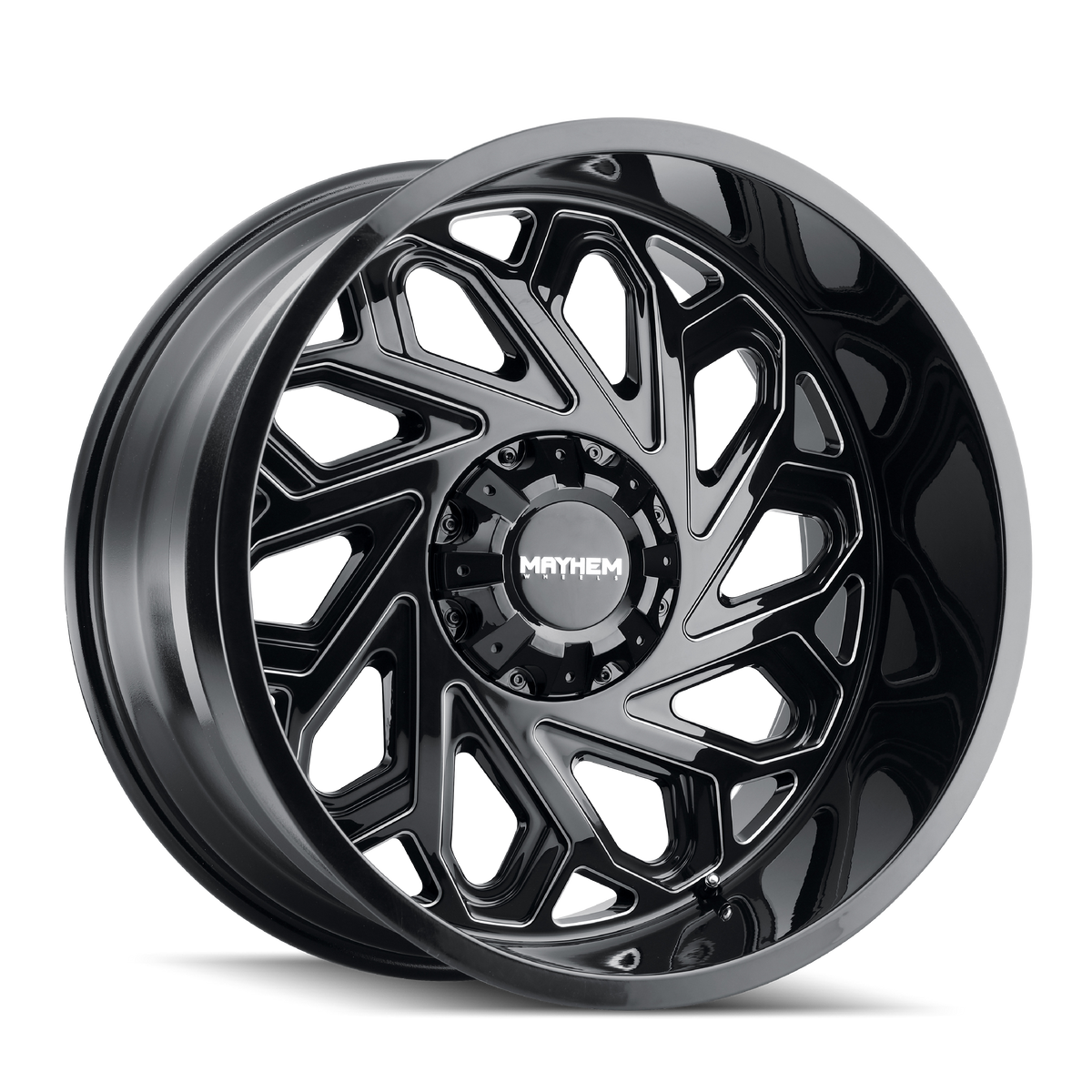 Mayhem ESSEX Gloss black milled 20x10 -19 8x170mm 125.2mm - Wheelwiz