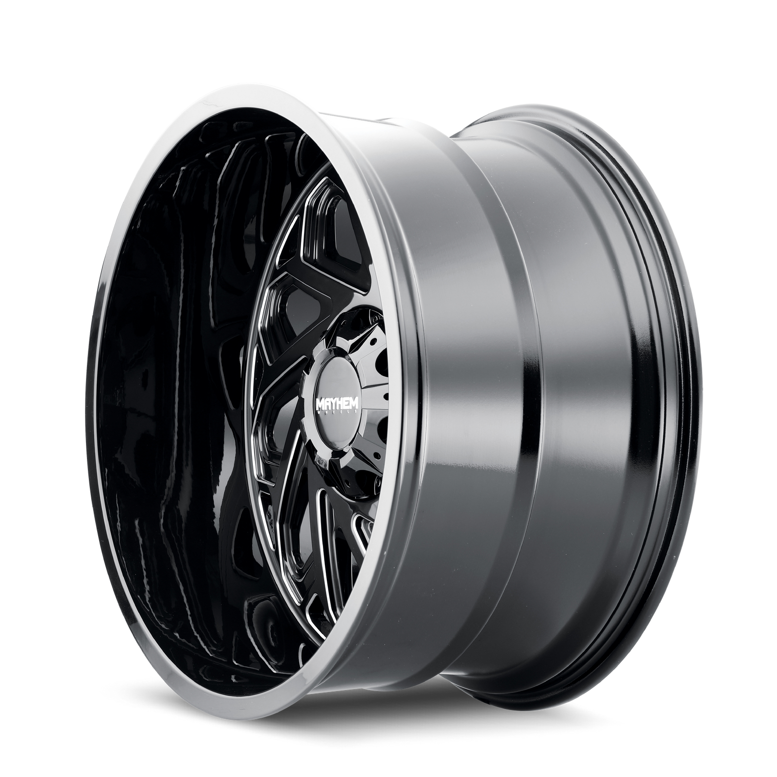 Mayhem ESSEX Gloss black milled 20x12 -51 5x127|5x139.7mm 87.1mm - Wheelwiz