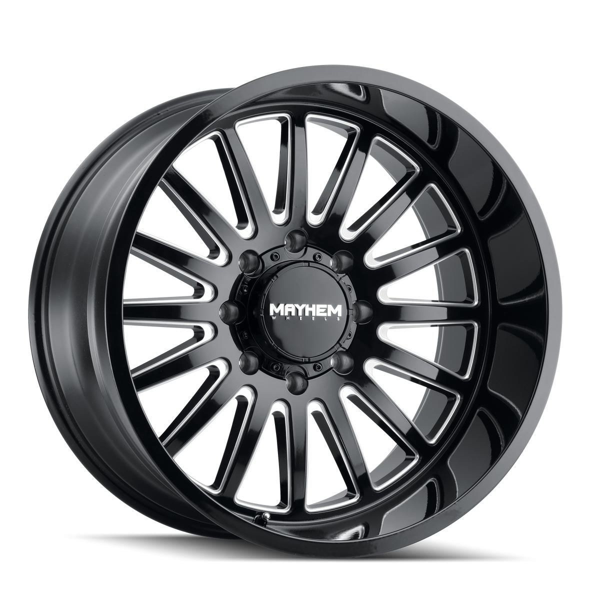 Mayhem UTOPIA Gloss black milled 20x9 +18 5x150mm 110mm - Wheelwiz