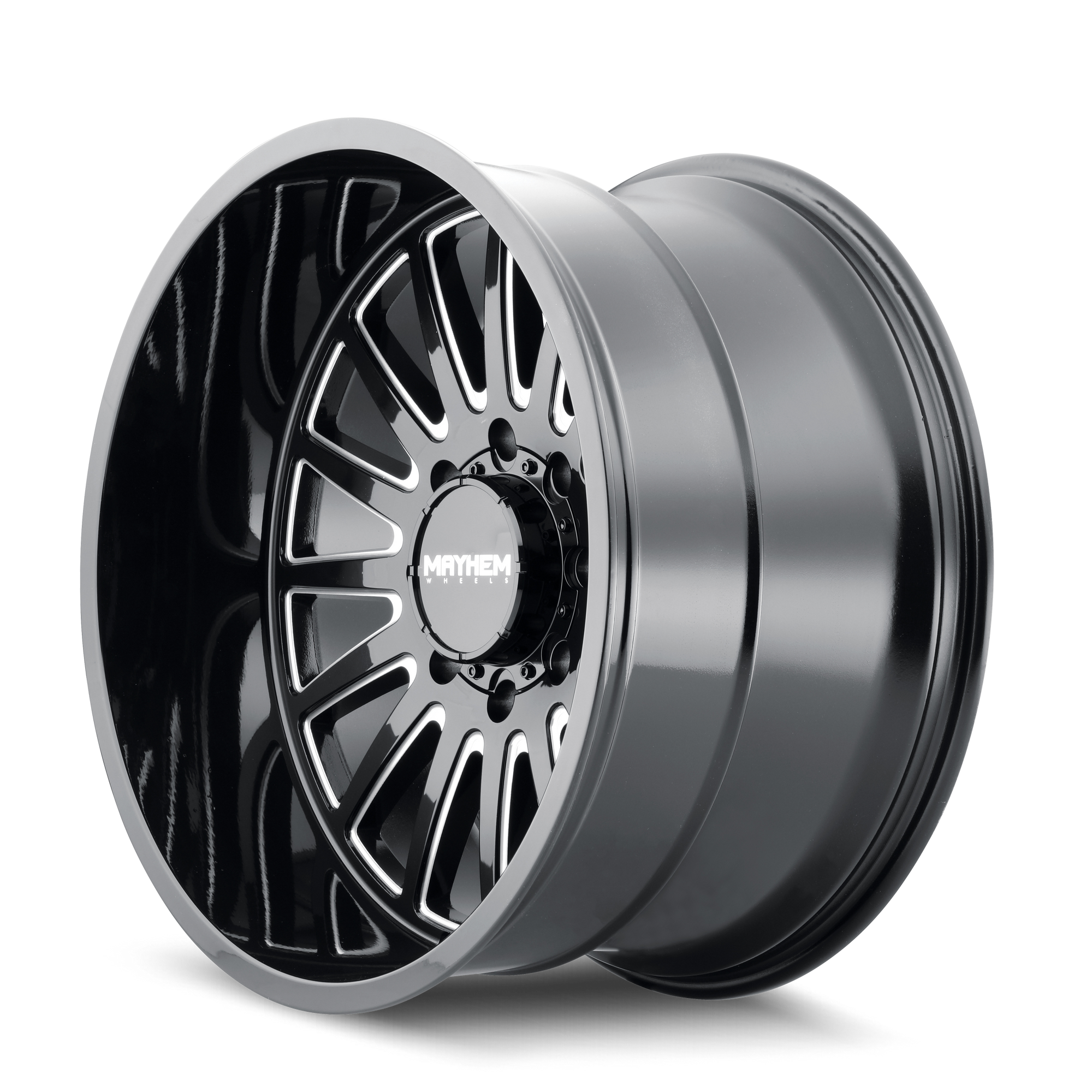 Mayhem UTOPIA Gloss black milled 20x10 -19 8x165.1mm 125.2mm - Wheelwiz