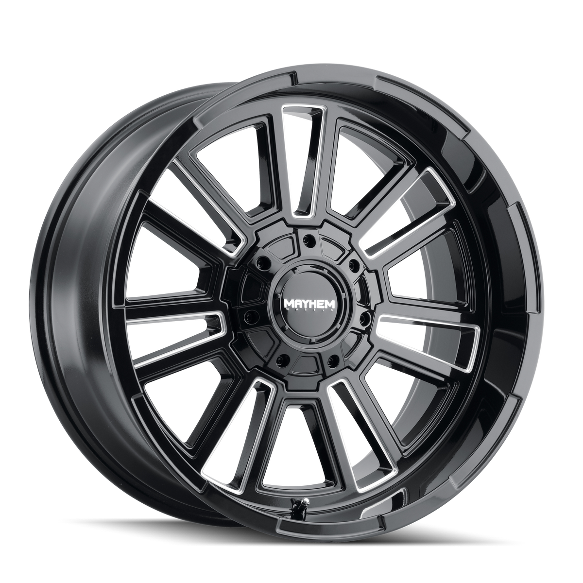 Mayhem APOLLO Gloss black milled 20x10 -19 6x135|6x139.7mm 106mm - Wheelwiz