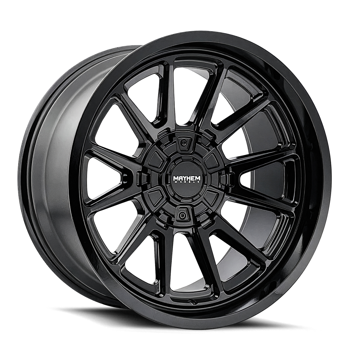 Mayhem INTREPID Gloss black 18x9 -12 8x180mm 124.1mm - Wheelwiz