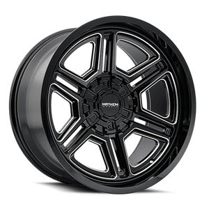 Mayhem HERMOSA Gloss black milled 20x9 +18 6x135|6x139.7mm 106mm - Wheelwiz