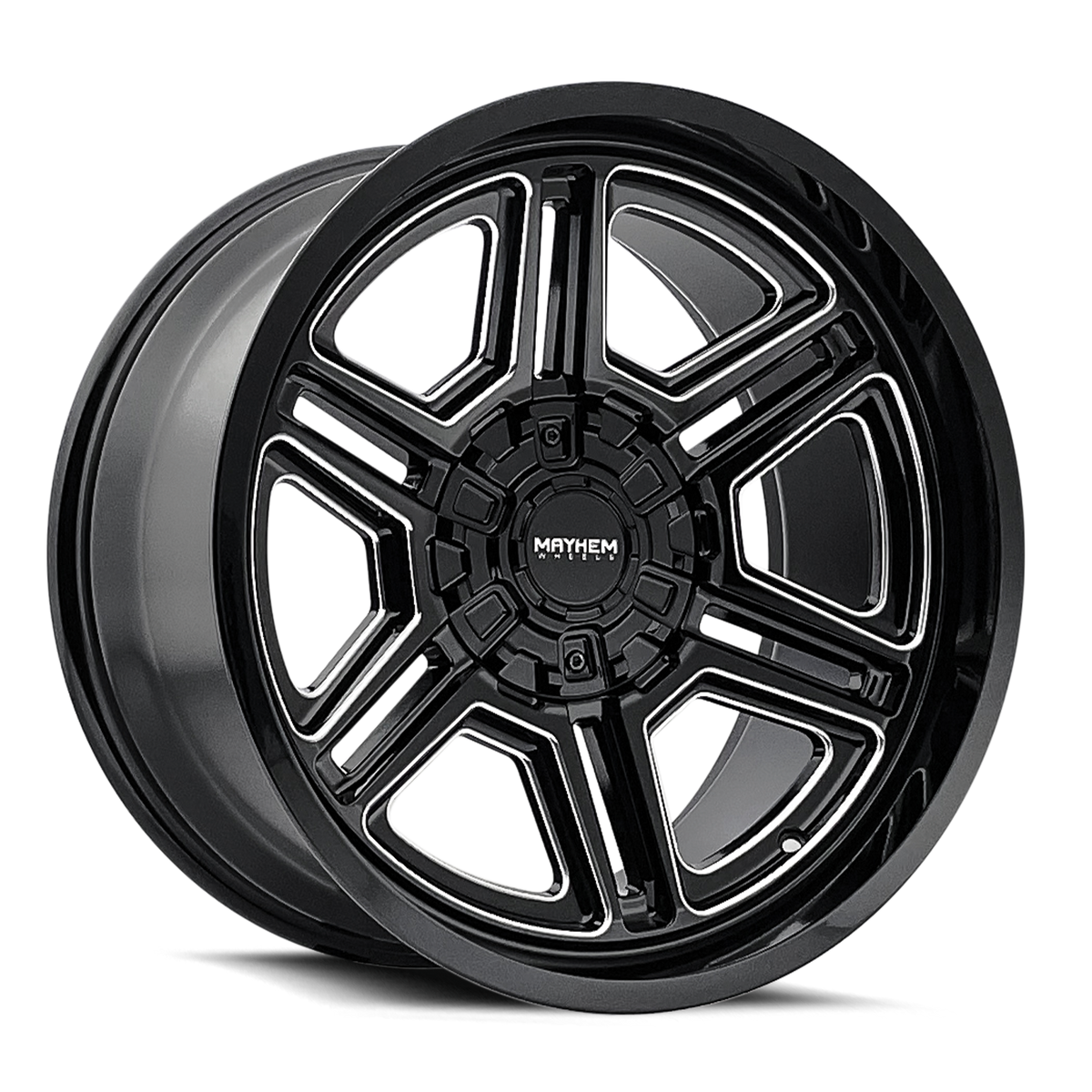 Mayhem HERMOSA Gloss black milled 20x10 -25 8x180mm 124.1mm - Wheelwiz