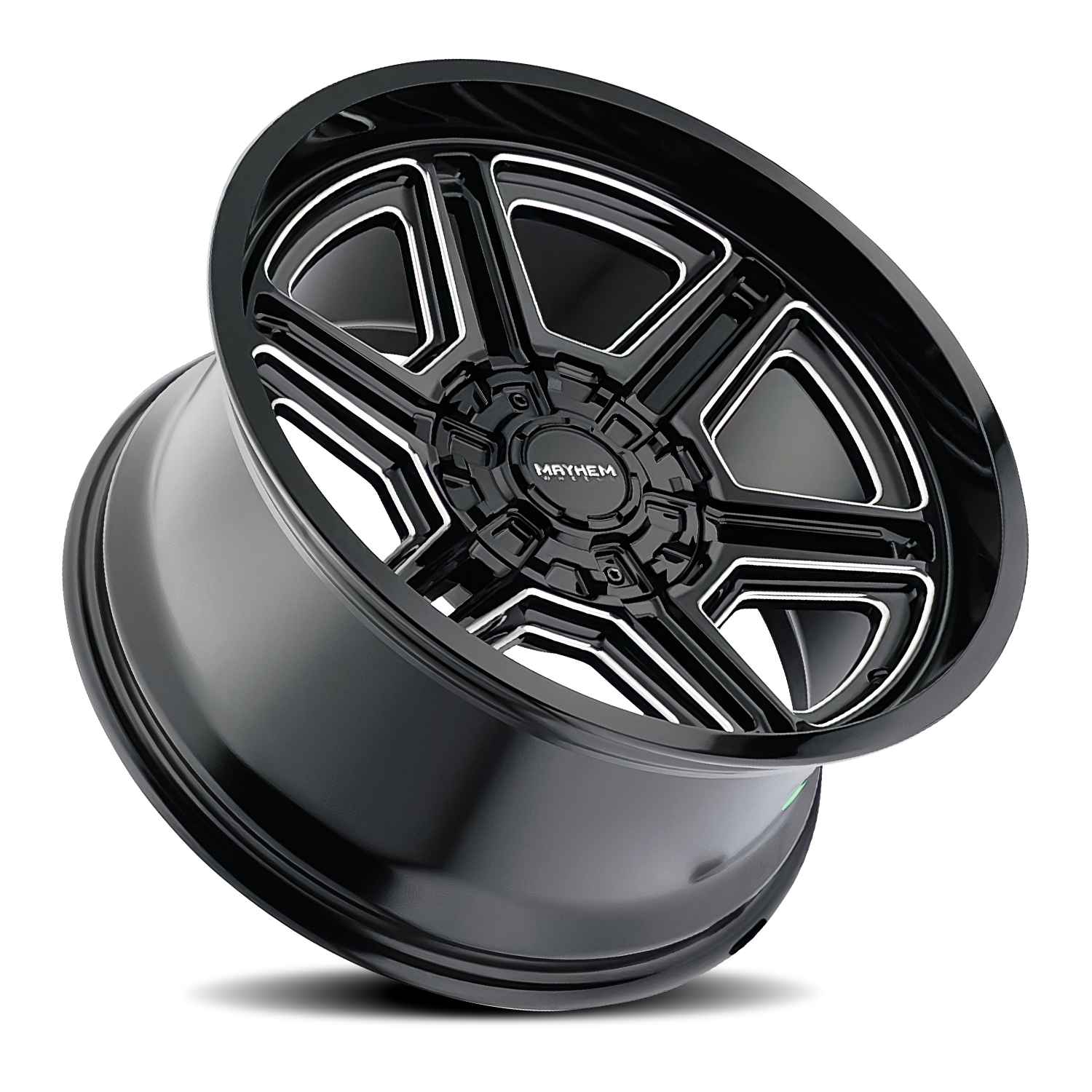 Mayhem HERMOSA Gloss black milled 20x12 -44 6x135|6x139.7mm 106mm - Wheelwiz