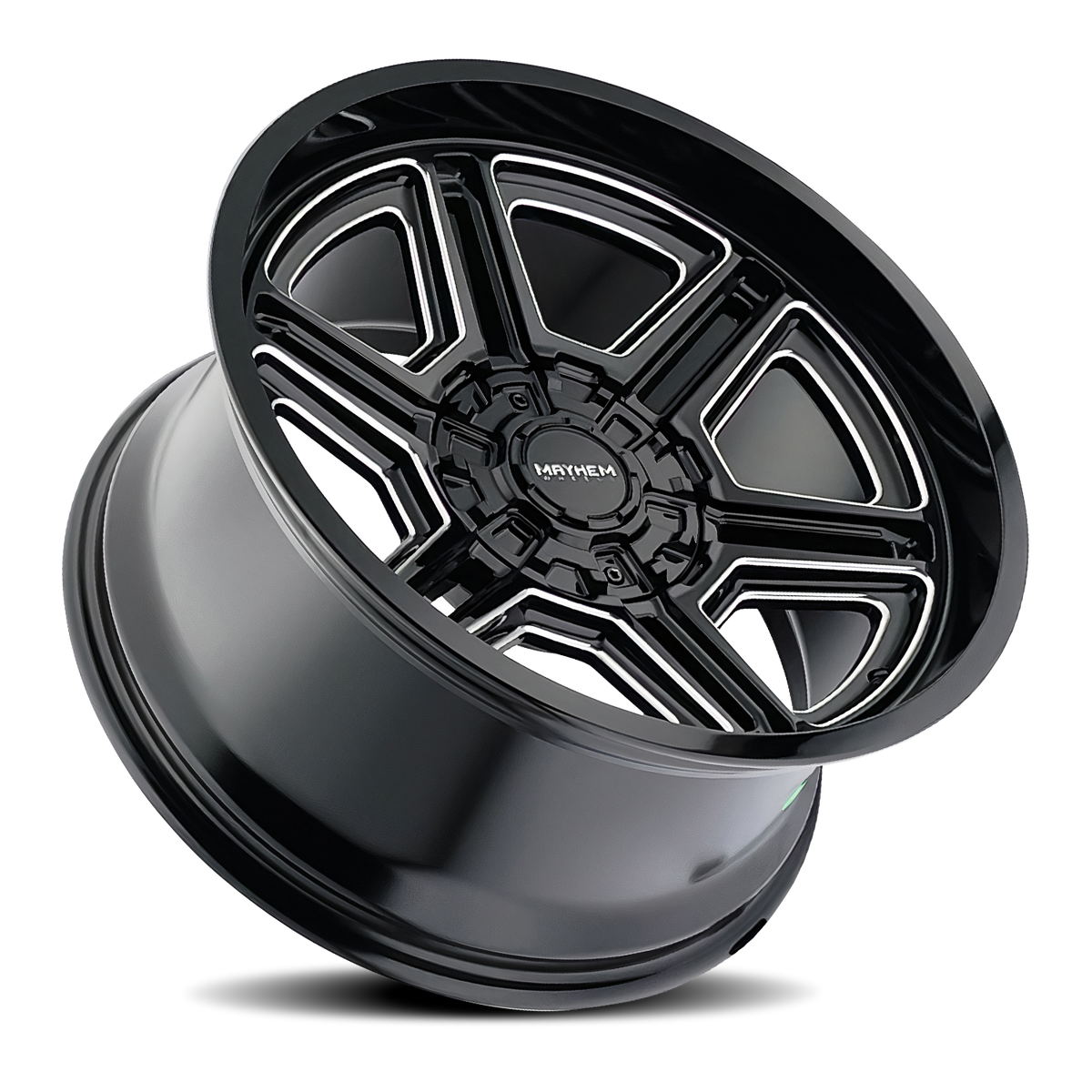 Mayhem HERMOSA Gloss black milled 20x10 -25 8x180mm 124.1mm - Wheelwiz