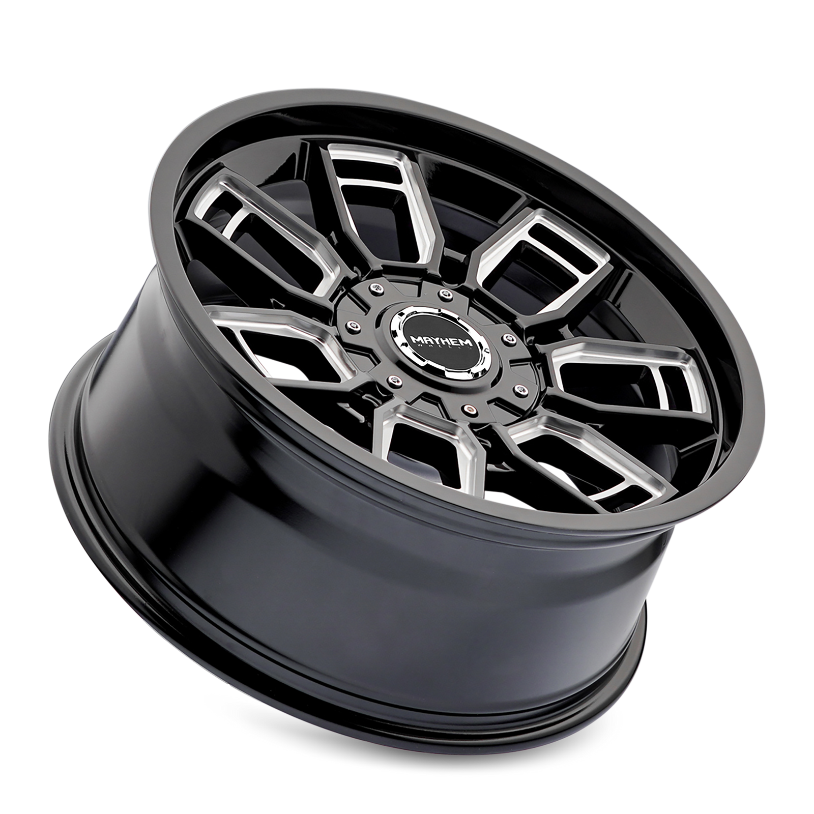 Mayhem ORDINANCE Gloss black milled 20x9 0 6x135|6x139.7mm 106.1mm - Wheelwiz