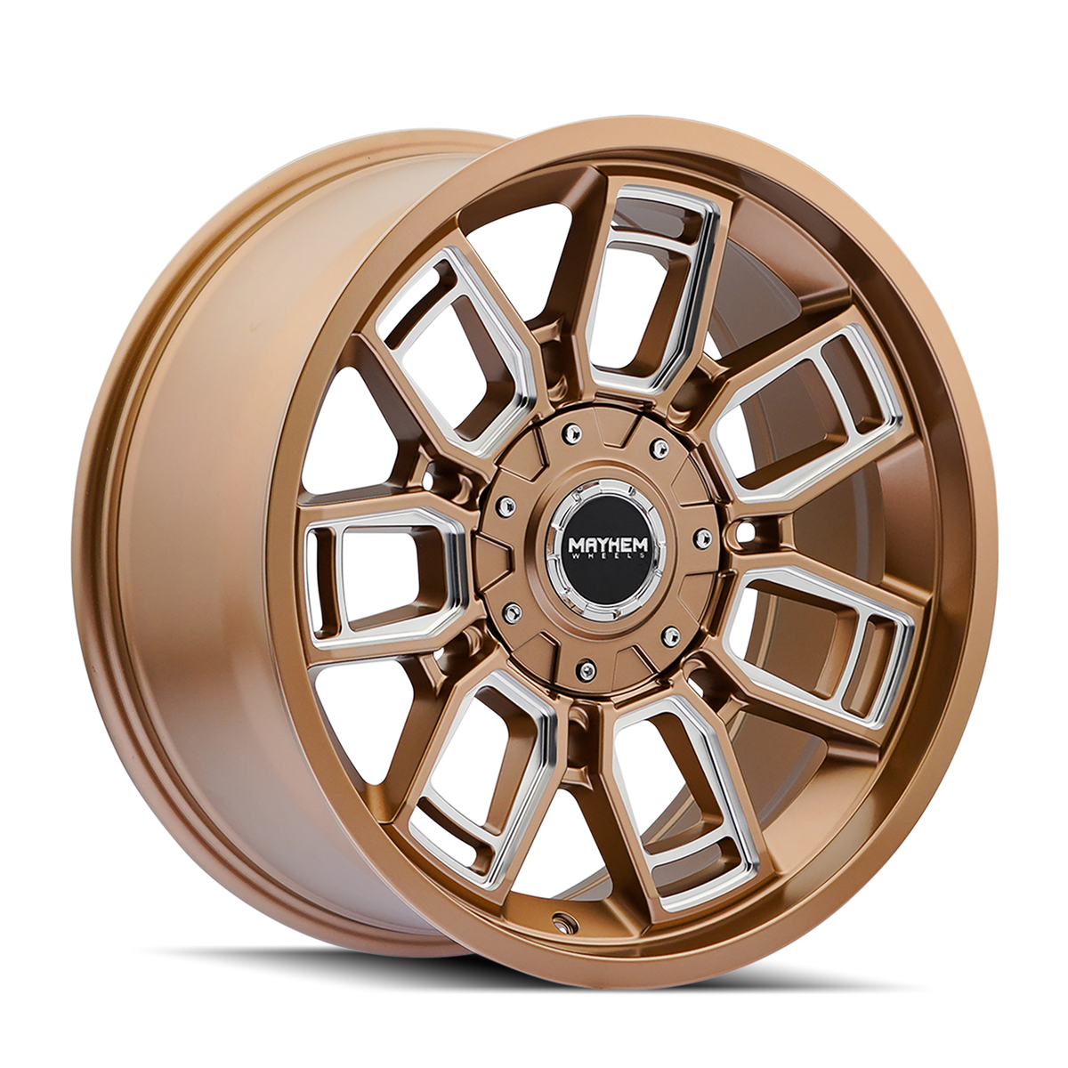 Mayhem ORDINANCE Gloss bronze milled 20x9 0 6x135|6x139.7mm 106.1mm - Wheelwiz