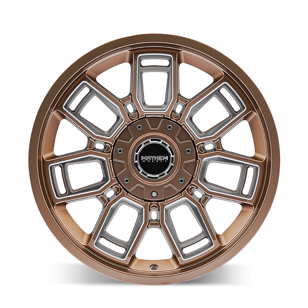 Mayhem ORDINANCE Gloss bronze milled 20x9 0 6x135|6x139.7mm 106.1mm - Wheelwiz