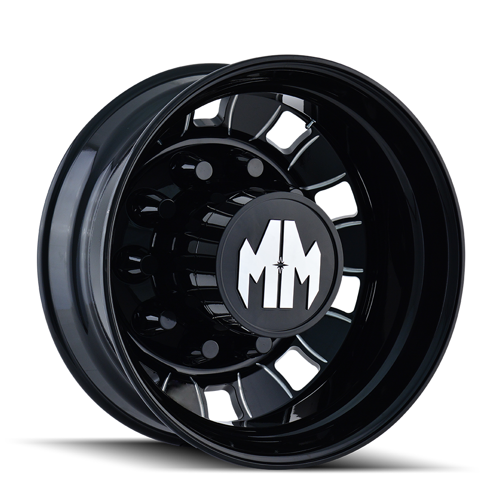 Mayhem BIGRIG Gloss black milled 22x8.25 +169 10x285.75mm 220.1mm - Wheelwiz
