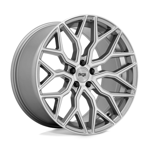 Niche M265 MAZZANTI Anthracite Brushed Tint Clear 22x10 +30 5x120mm 74.1mm - Wheelwiz