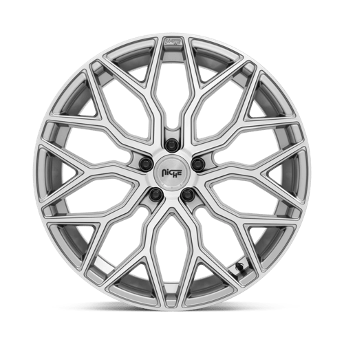 Niche M265 MAZZANTI Anthracite Brushed Tint Clear 20x9 +35 5x114.3mm 72.6mm - Wheelwiz