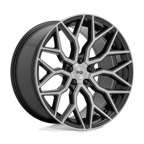 Niche M262 MAZZANTI Gloss Black Brushed Face 20x10.5 +27 5x112mm 66.6mm - Wheelwiz