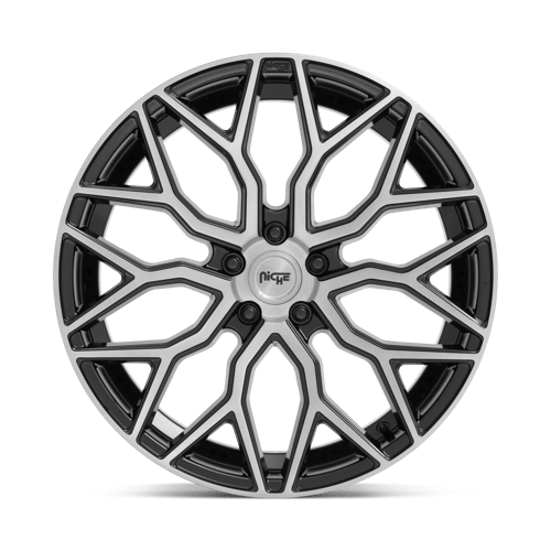 Niche M262 MAZZANTI Gloss Black Brushed Face 19x9.5 +25 5x114.3mm 72.6mm - Wheelwiz