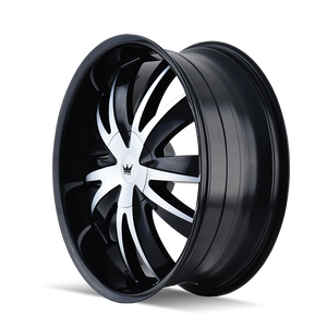 Mazzi EDGE Gloss black machined 20x8.5 +35 5x112|5x120mm 72.56mm - Wheelwiz