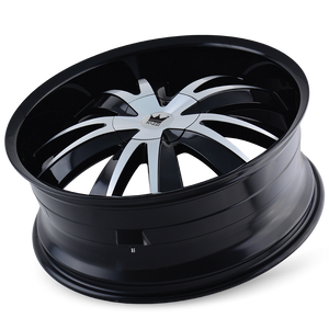 Mazzi EDGE Gloss black machined 22x8.5 +35 5x112|5x120mm 72.56mm - Wheelwiz
