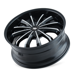 Mazzi FUSION Gloss Black/machined Face 22x9.5 5x115,5x120mm 74.1mm - Wheelwiz