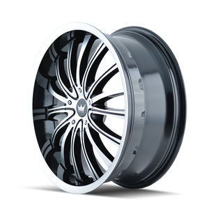 Mazzi HYPE Gloss black machined 22x8.5 +35 5x108|5x114.3mm 72.62mm - Wheelwiz