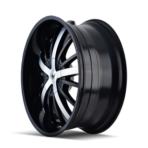 Mazzi ESSENCE Gloss black machined 22x9.5 +18 5x115|5x120mm 74.1mm - Wheelwiz