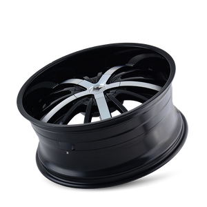 Mazzi ESSENCE Gloss black machined 22x9.5 +35 5x114.3|5x120mm 74.1mm - Wheelwiz