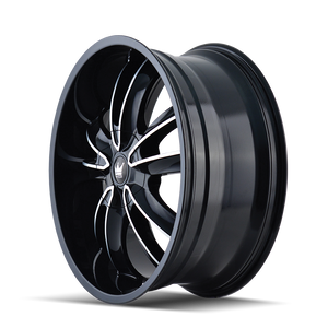 Mazzi OBSESSION Gloss black machined 20x8.5 +35 5x112|5x120mm 72.56mm - WheelWiz